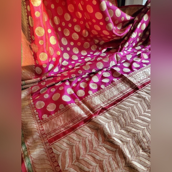 Women Pure Silk Designer Benarasi Saree Handloom Wedding Party Festive B… - Picture 6 of 15